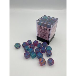 Gemini 12mm d6 Gel Green-Pink/blue Luminary Dice Block (36)