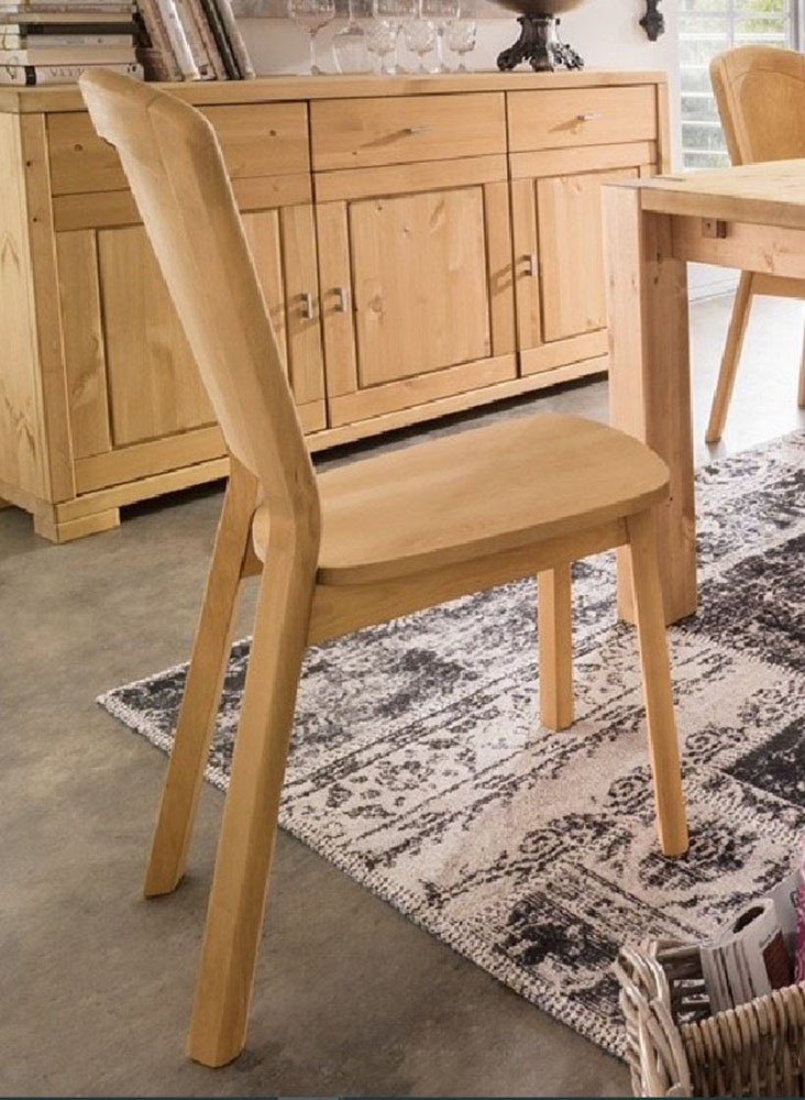 Wohn[glück]lich by Infantil 4-Fußstuhl Holzstuhl, Esszimmerstuhl Küchenstuhl Kiefer massiv, Landhausstil