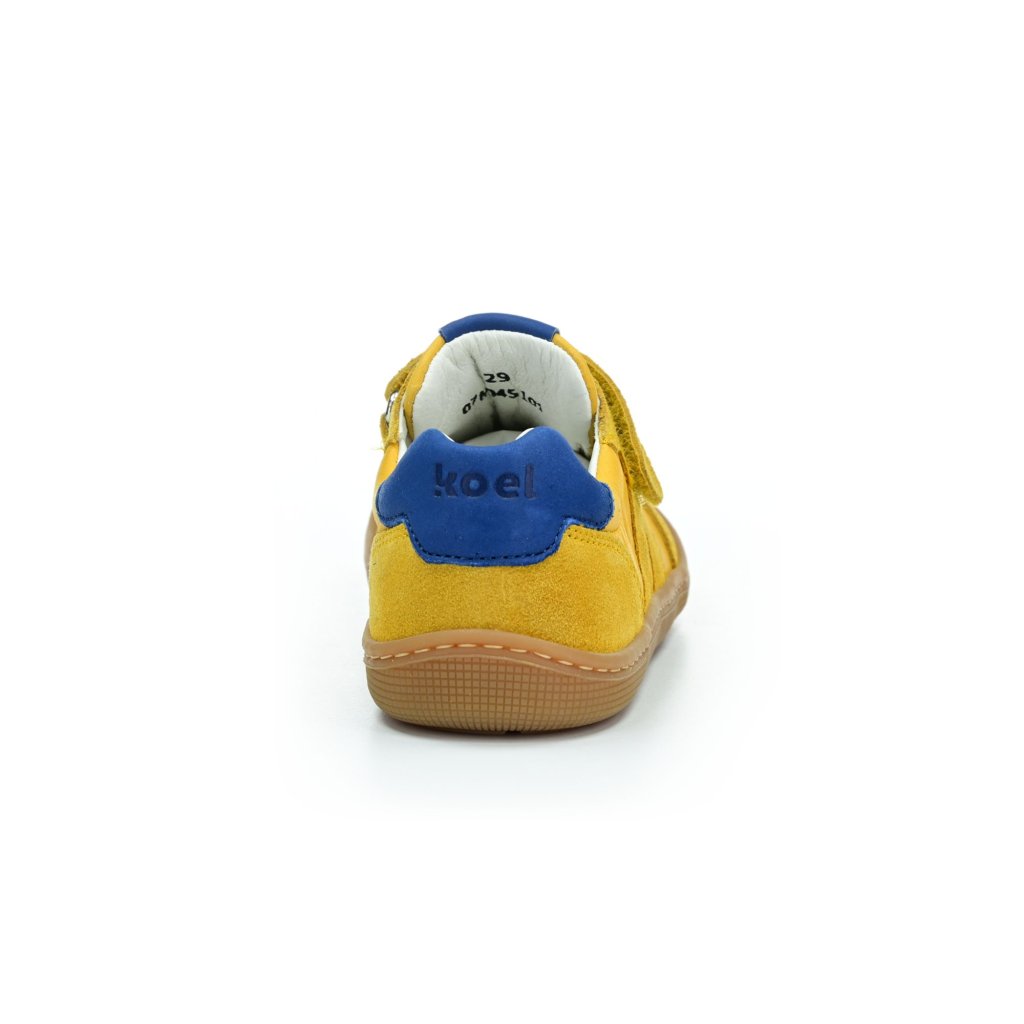 Koel4kids Dylan Suede Yellow Barfußsneakers aus Leder 07M045.101-700