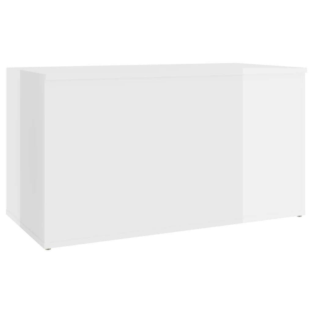 möbelando Spielzeugtruhe 3007984 (LxBxH: 42x84x46 cm), aus Holzwerkstoff in Hochglanz-Weiß