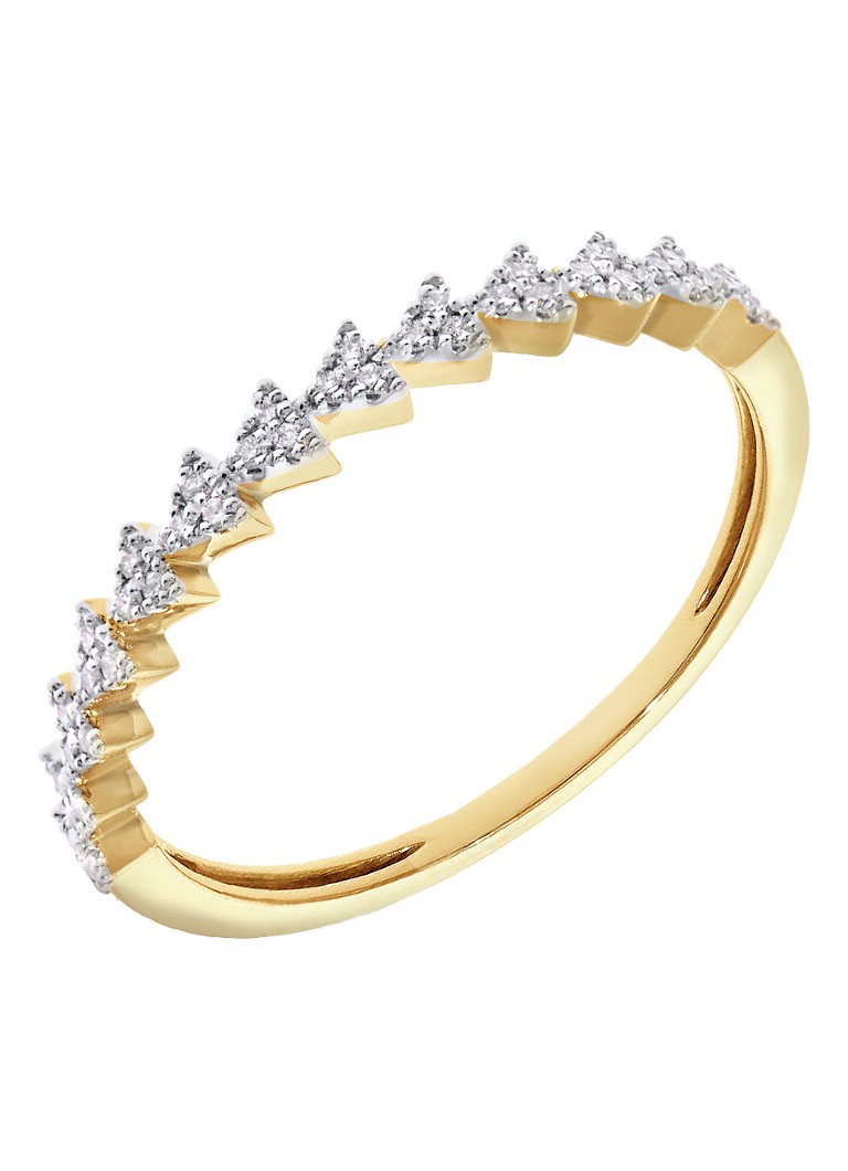 Prsten Culet Jewellery Stohovatelný Succession z 18karátového žlutého zlata s diamantem