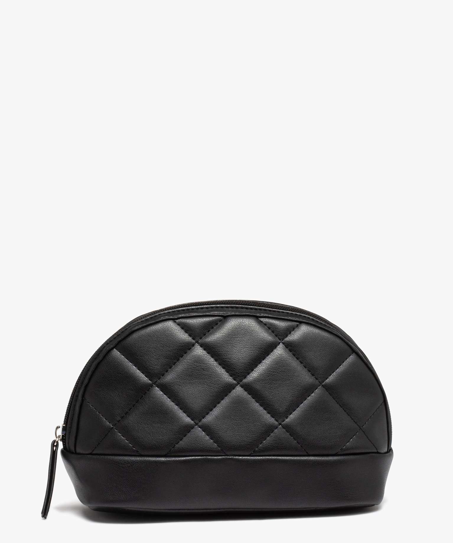 Trousse à maquillage femme matelassée et zippée noir | GEMO