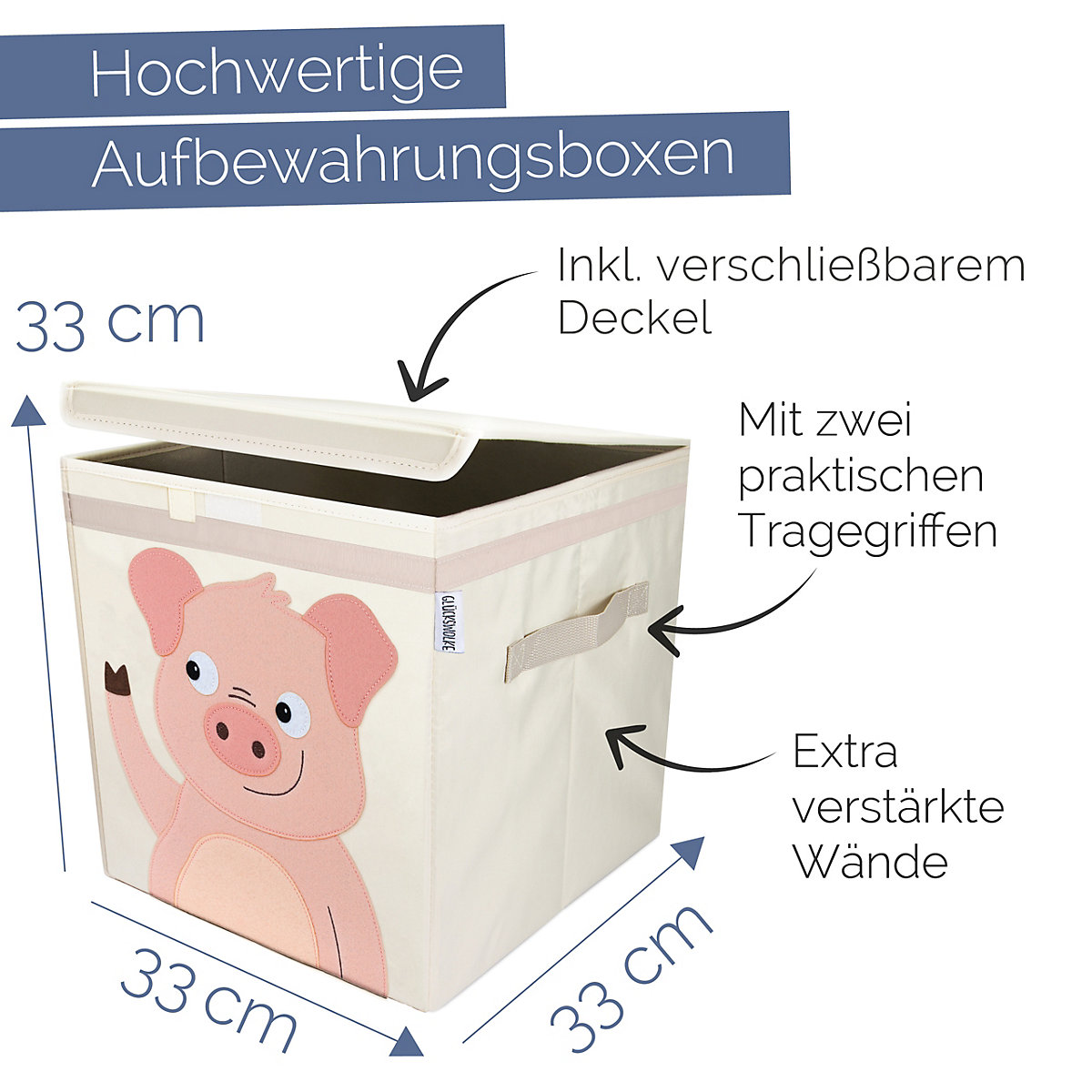 Aufbewahrungsboxen - 15 Motive I Spielzeugkiste mit Deckel I Boxen zur Aufbewahrung im Kallax Regal I Kinderzimmer Deko
