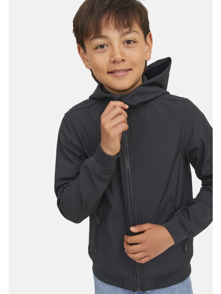 JACK & JONES Junior Softshelljacke 'Basic' in schwarz günstig kaufen