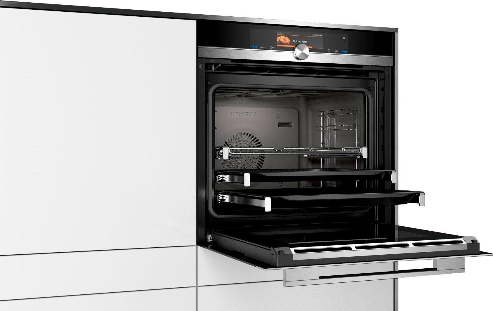 SIEMENS Dampfbackofen HS658GXS7, mit 3-fach-Teleskopauszug, ecoClean Plus