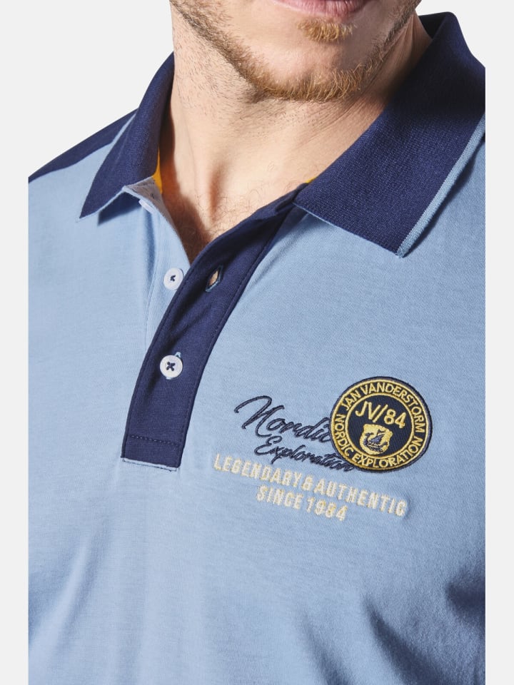 Jan Vanderstorm Poloshirt EGRON in blau günstig kaufen