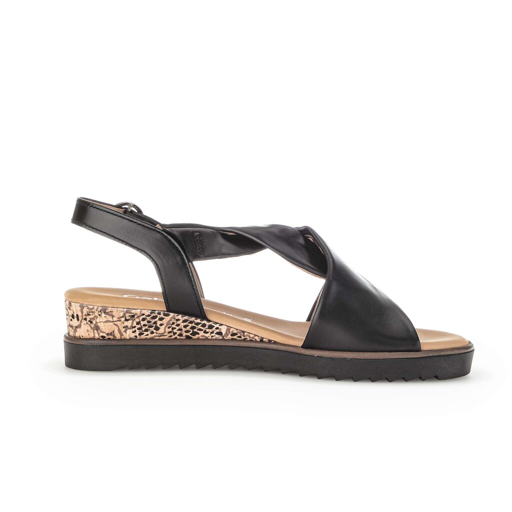 Gabor comfort Keilsandalette schwarz