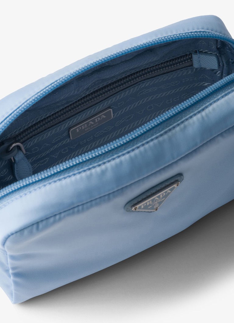 Prada Re-Nylon toiletry bag with leather details and logo