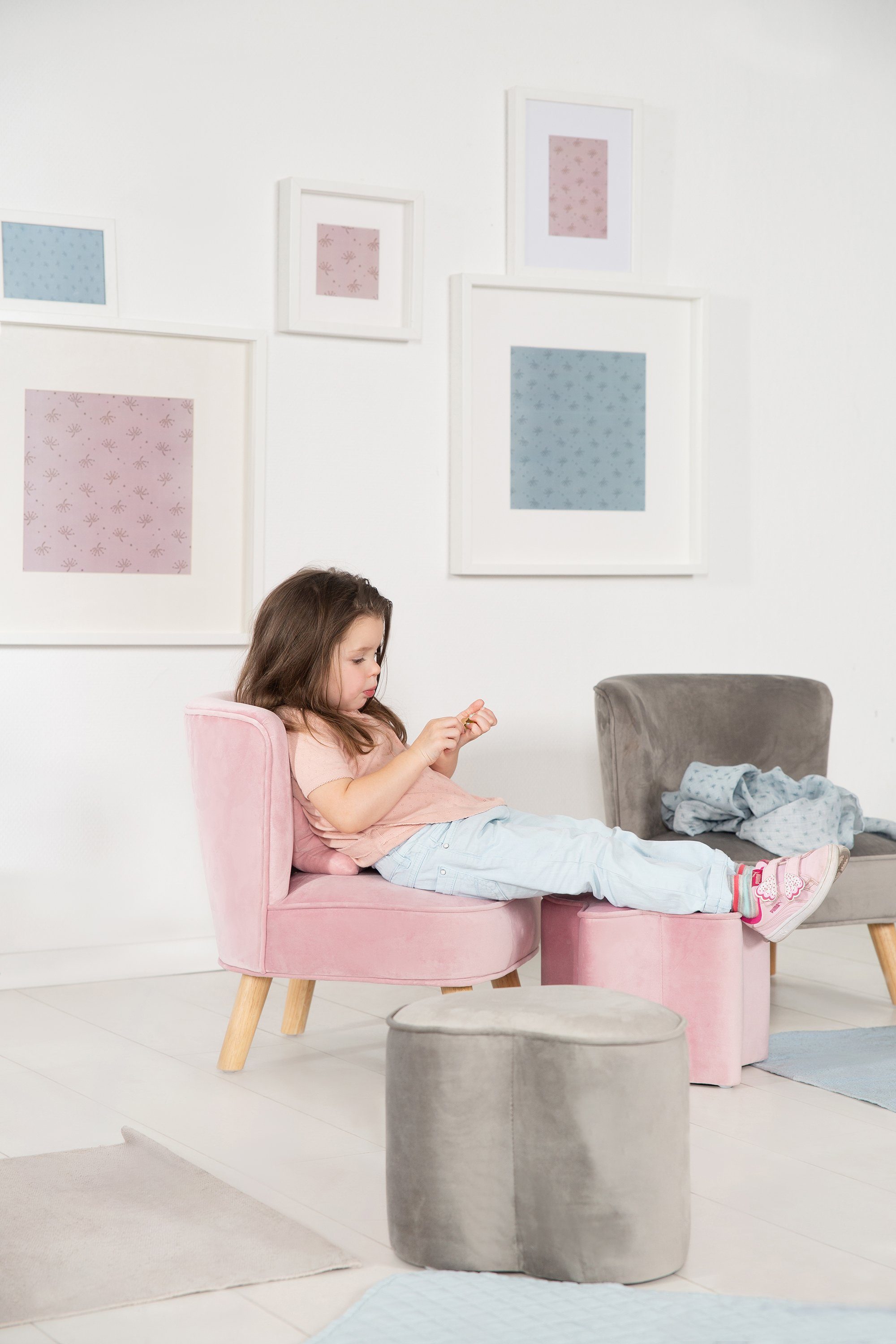 roba® Sofa Lil Sofa, mit Holzfüßen