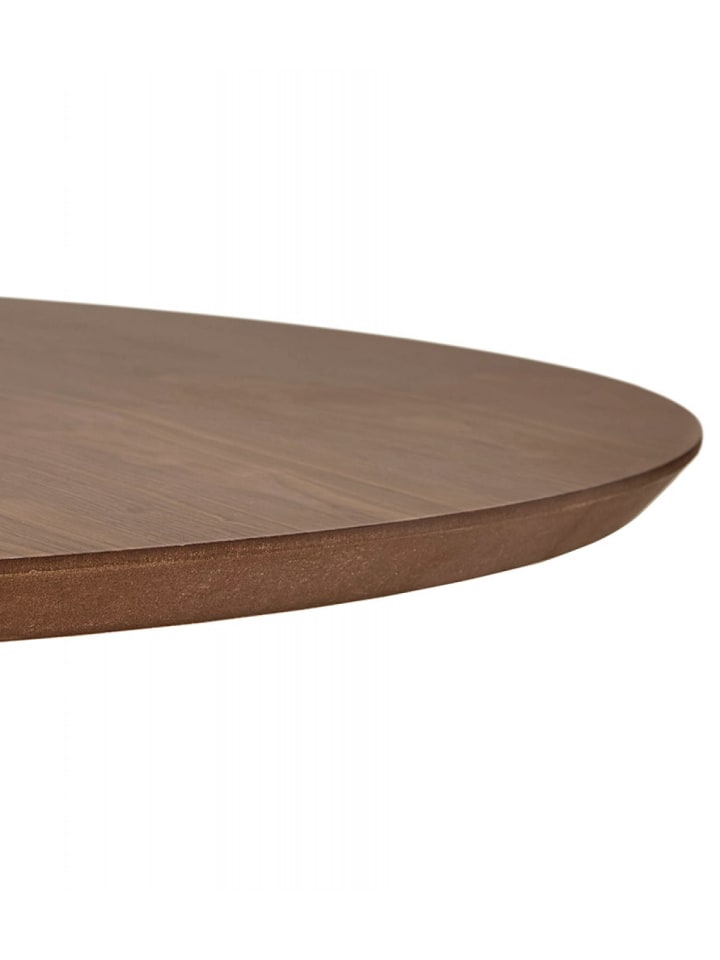 KADIMA DESIGN Runder Esstisch aus Massivholz mit Walnuss Finish | Eleganter Stil in Braun günstig kaufen 120 x 120 x 75 cm