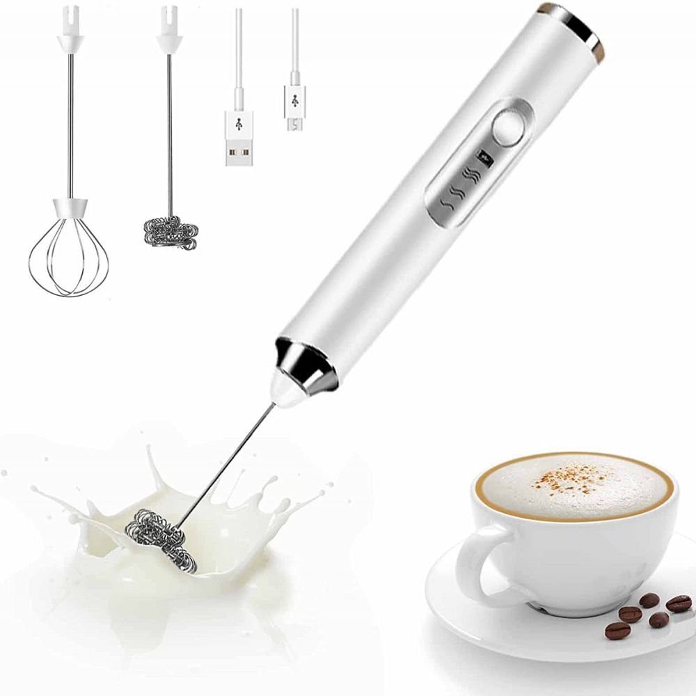 GelldG Milchaufschäumer Milchaufschäumer Elektrisch, USB Handlicher Milchschäumer Stab