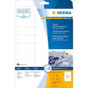 HERMA Namensschilder 4511 Weiß Rechteckig 63 x 29 mm 20 Blatt à 27 Etiketten