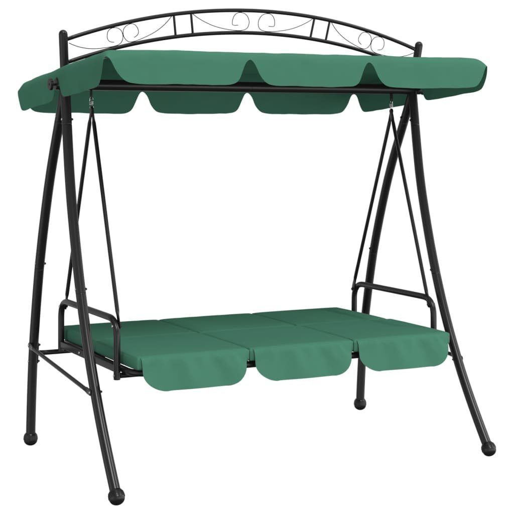 vidaXL Hollywoodschaukel Hollywoodschaukel mit Dach Grün 198 cm Stoff und Stahl, 1 tlg.