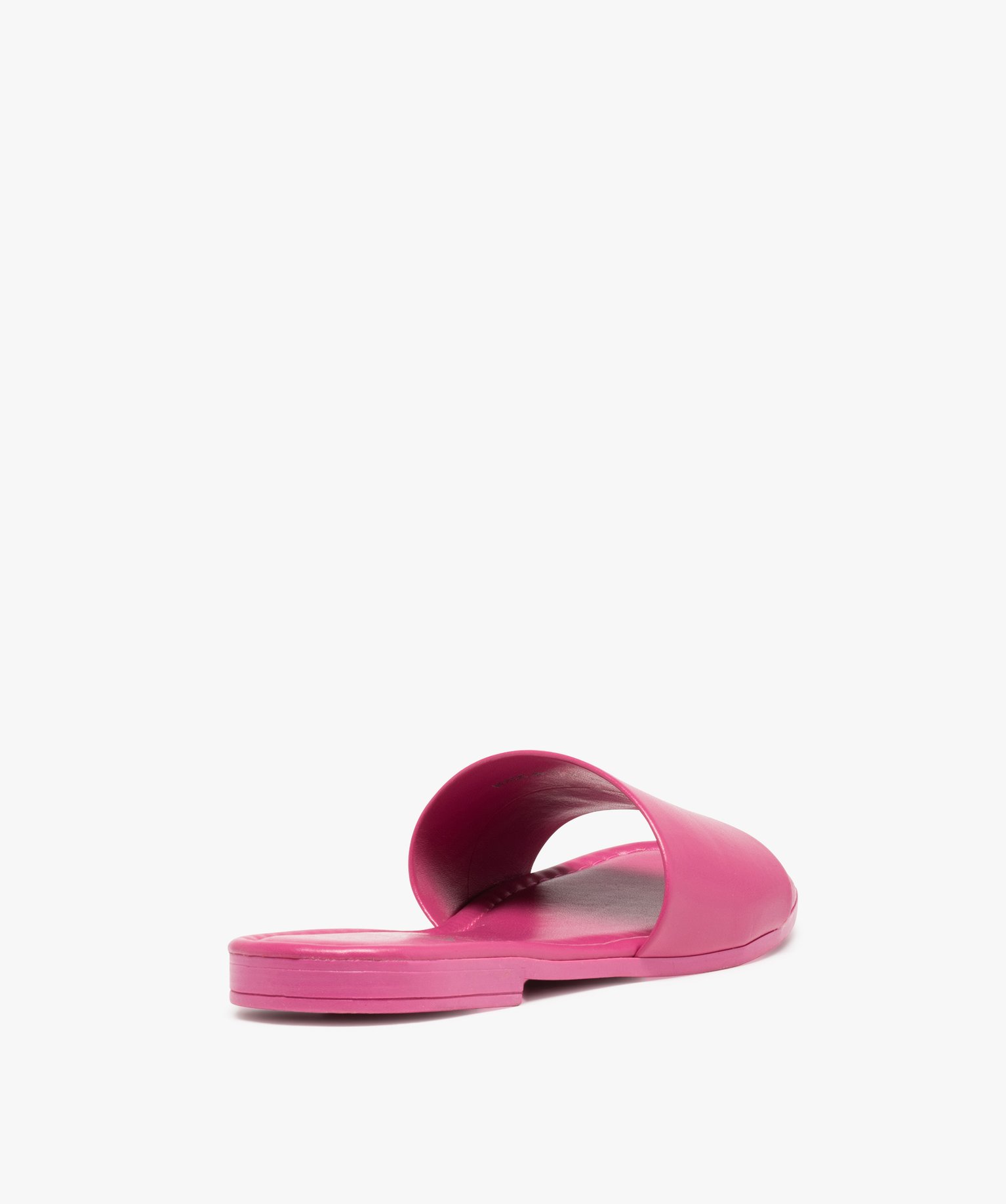 Mules femme unies à talon plat et bride droite rose | GEMO