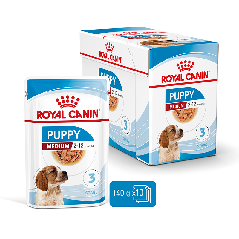 ROYAL CANIN Hundenassfutter ROYAL CANIN Medium Puppy 10x140g