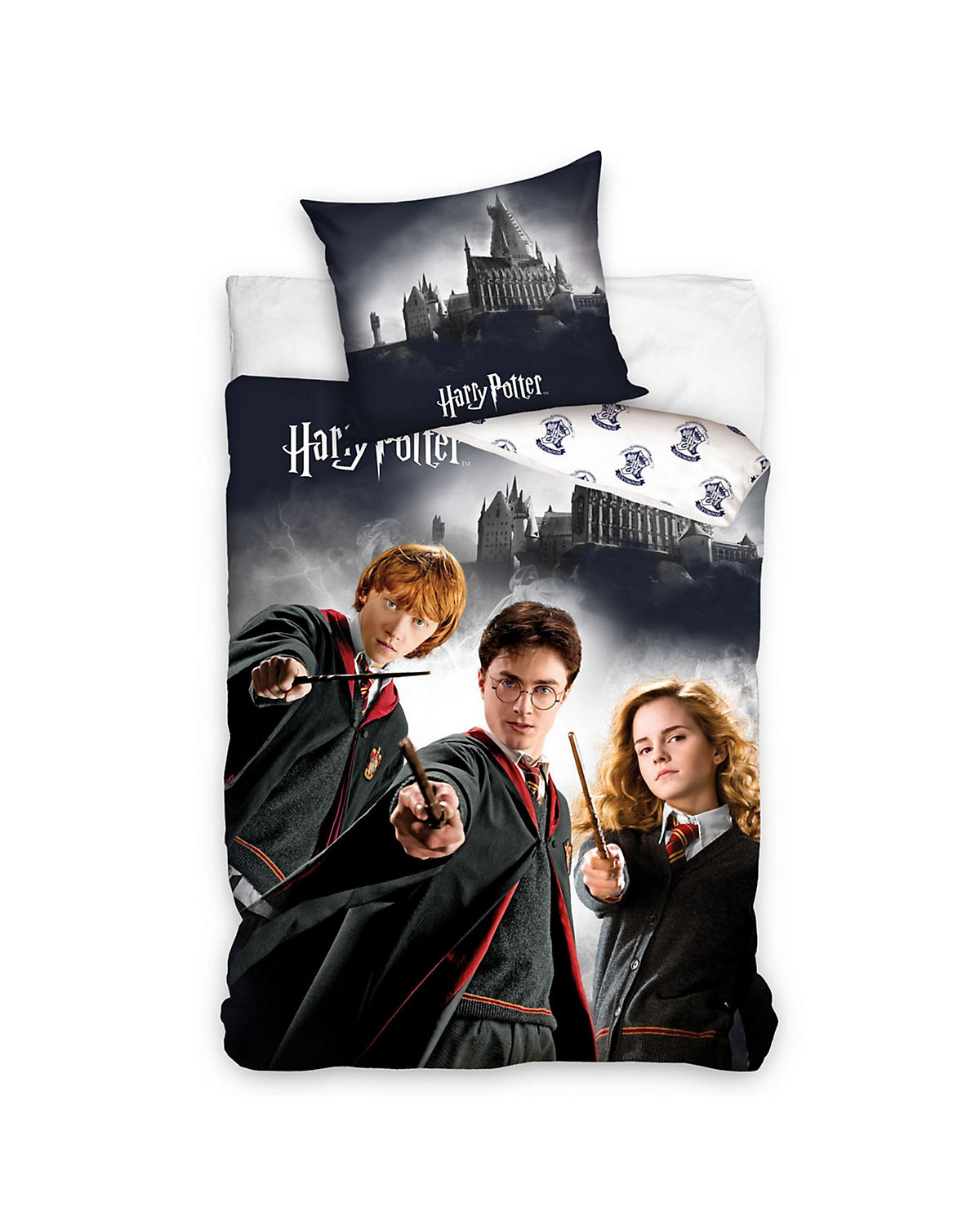 Bettwäsche Jungen und Mädchen Harry Potter, Renforcé, 135 x 200 cm + 80 x 80 cm