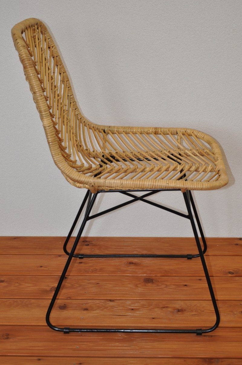 Rattani Rattanstuhl Rattanstuhl, Rattansessel Porches honigfarben, Rattan + Metall