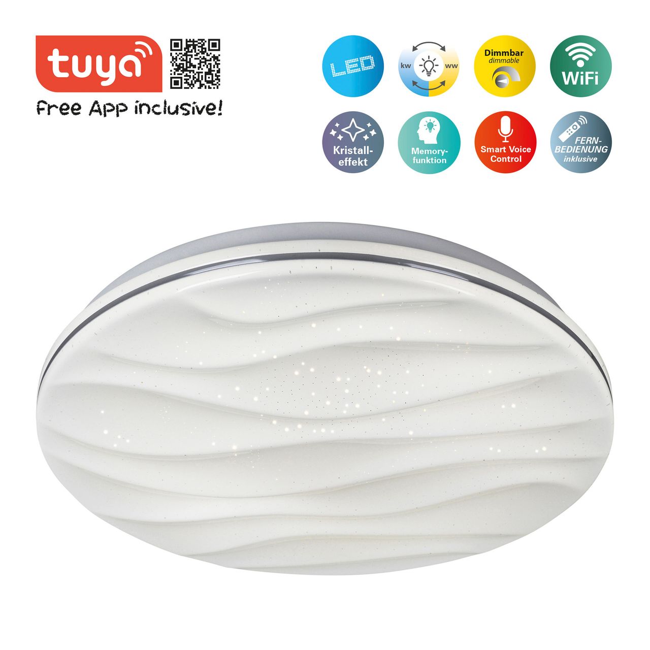 Näve Leuchten Smart Home LED Deckenleuchte 