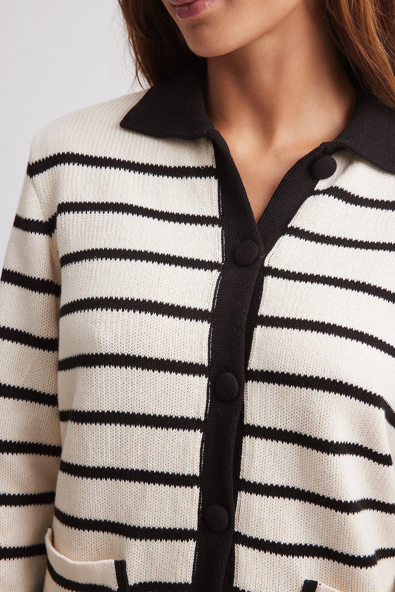 Gestreifter Oversize-Strickcardigan