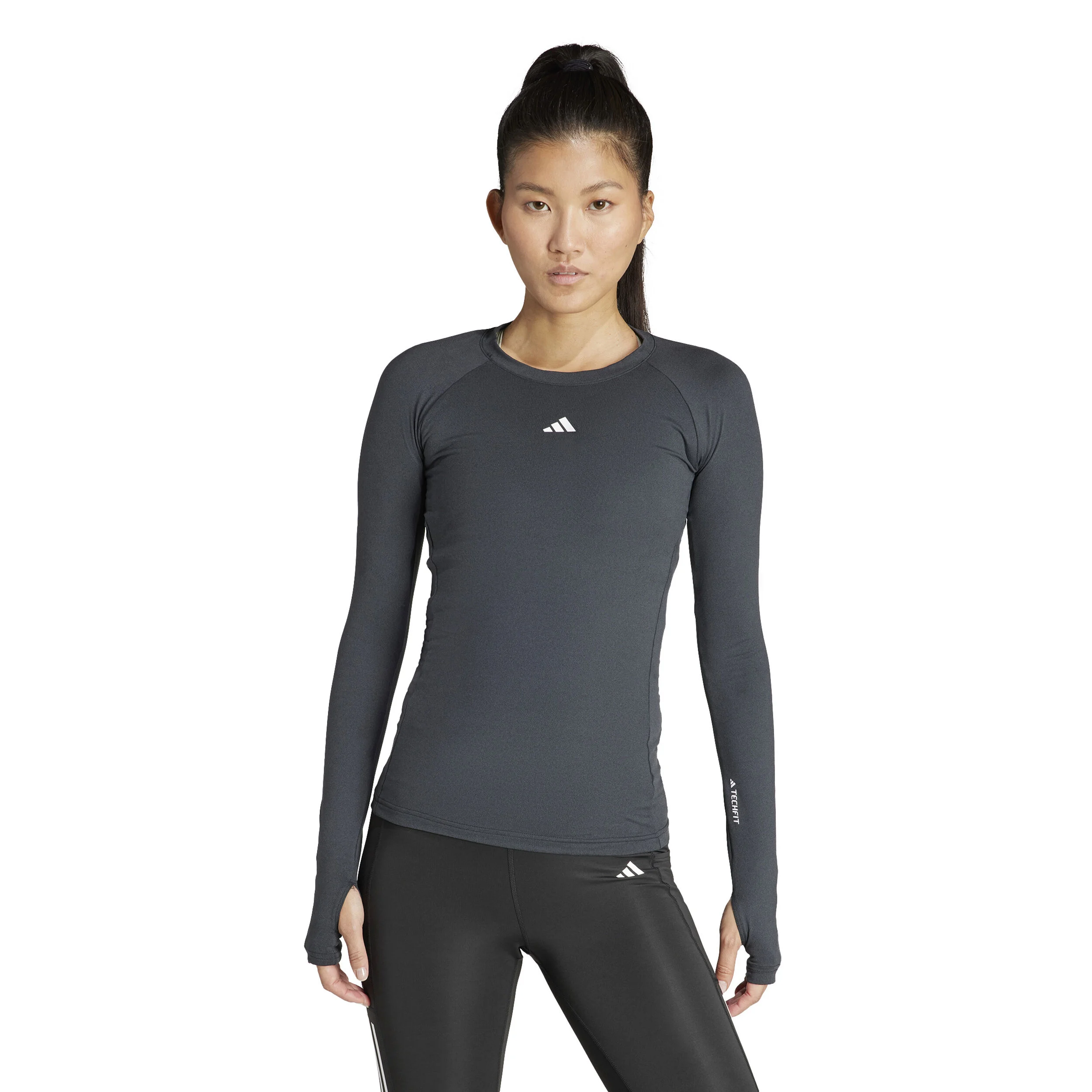 Tech-Fit Longsleeve Damen - Schwarz