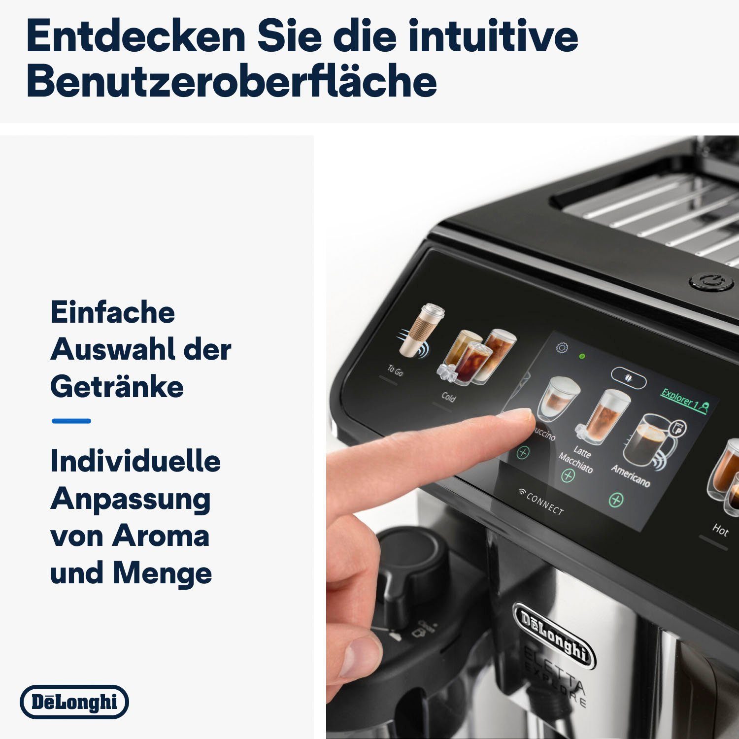 De'Longhi Kaffeevollautomat Eletta Explore Cold Brew Extraction ECAM450.86.T, Titan