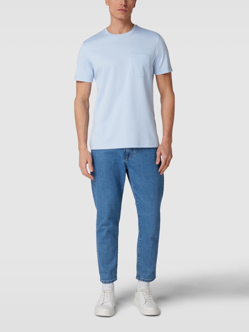 T-Shirt mit Brusttasche in bleu