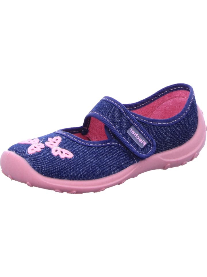 Fischer Markenschuh Hausschuh in blau günstig kaufen