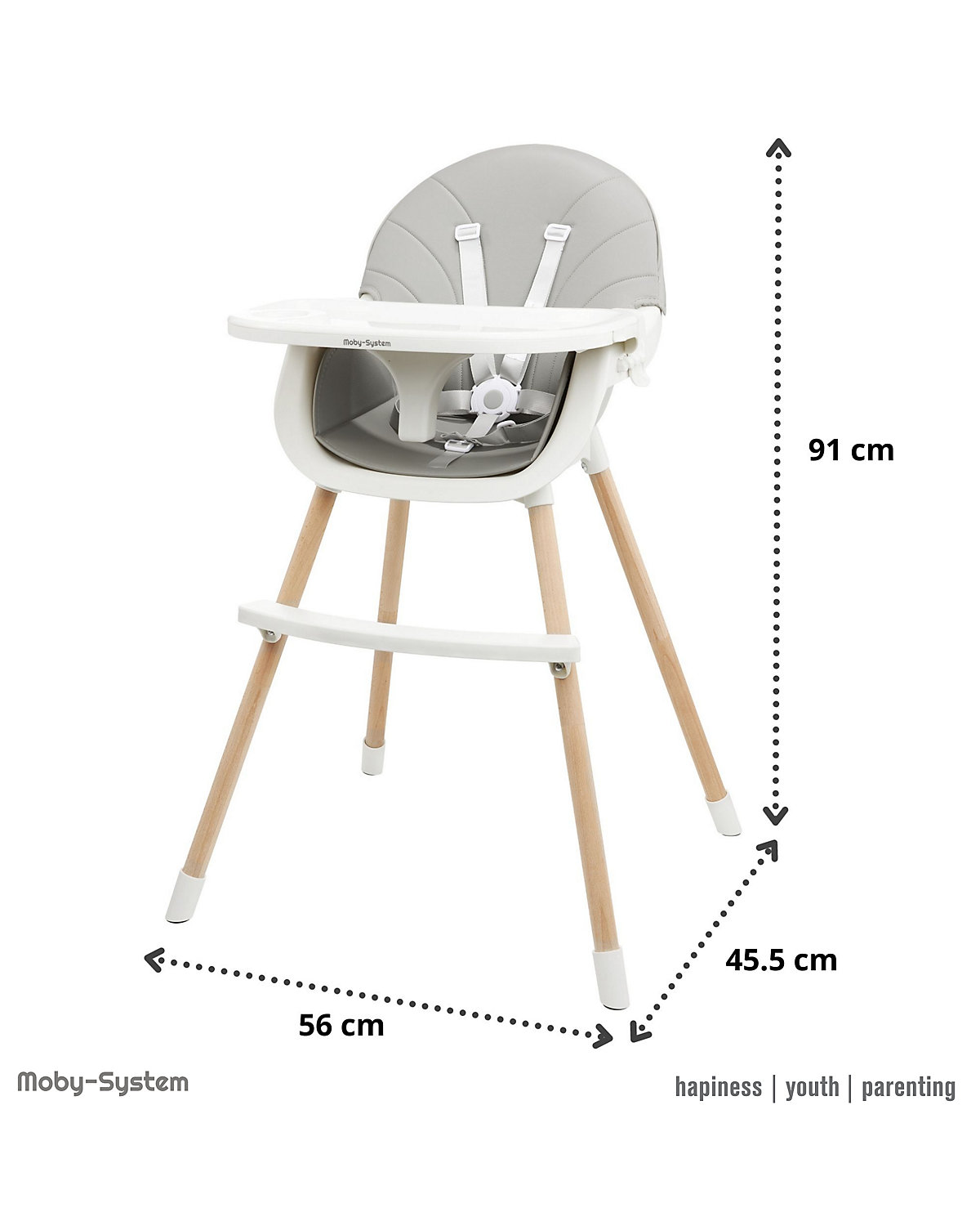 Kinder Hochstuhl Amelia, 3in1-Stuhl für Kinder