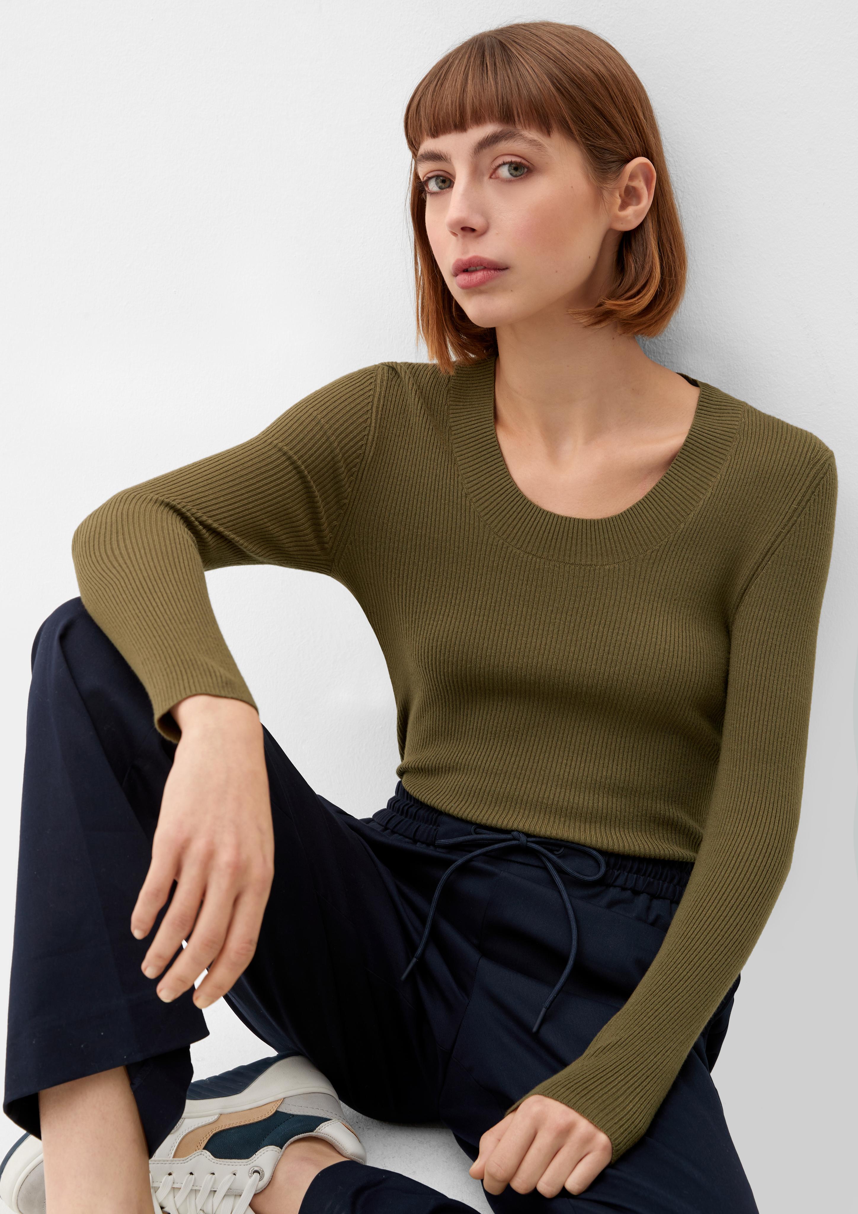Strickpullover aus Viskosemix  2127036-77W9