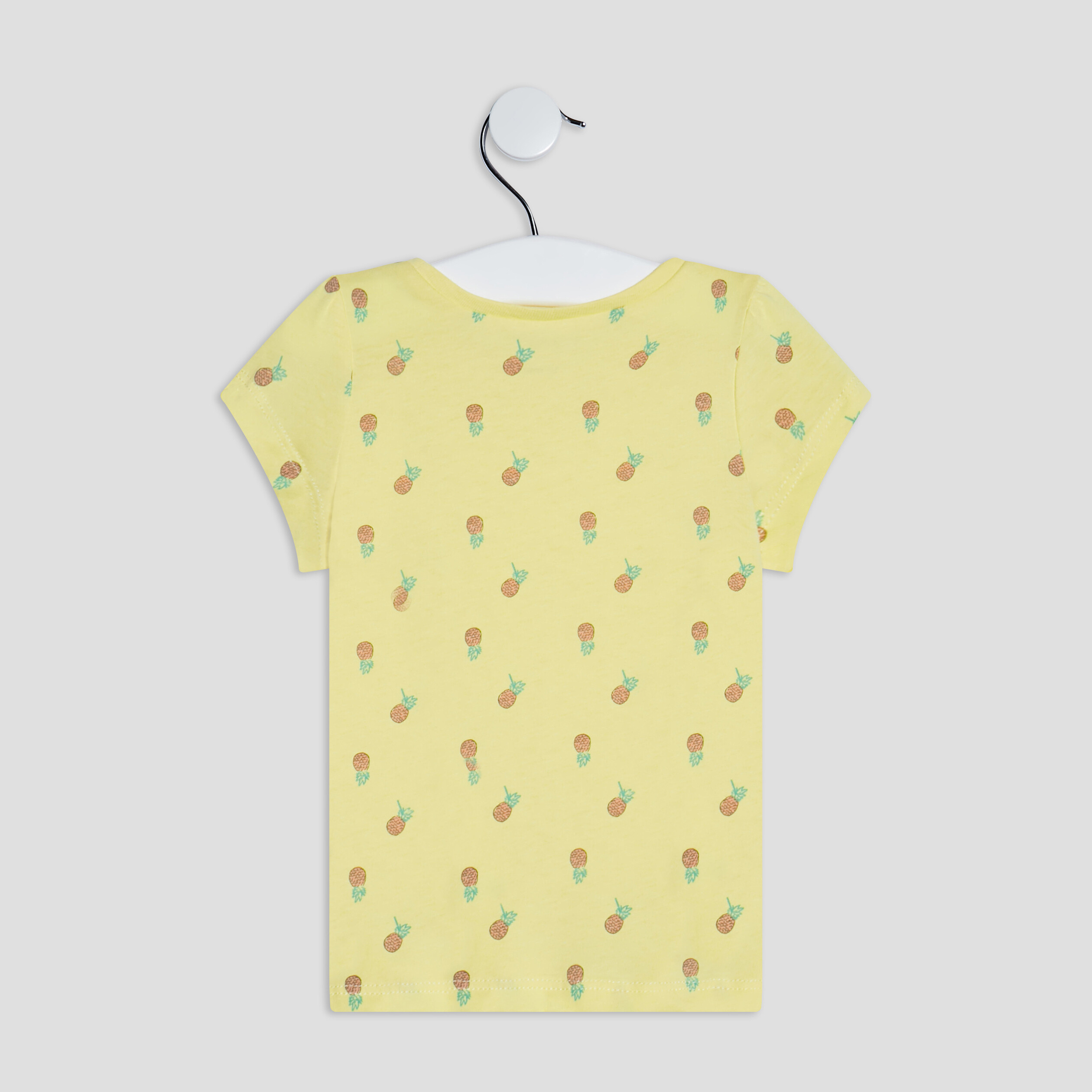 T-shirt manches courtes jaune bébé fille | La Halle