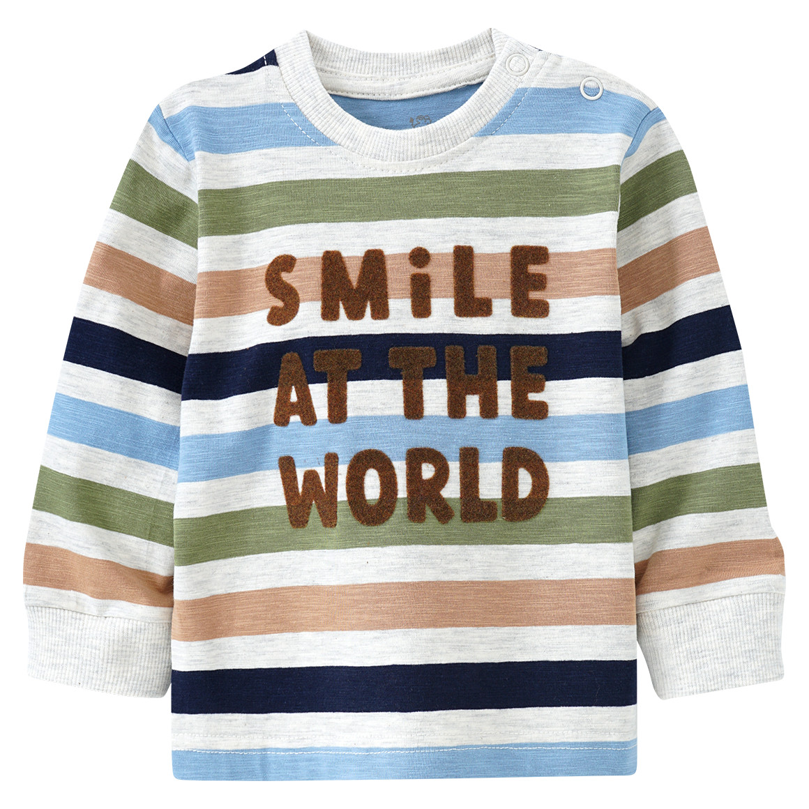 Baby Langarmshirt mit Flock-Print