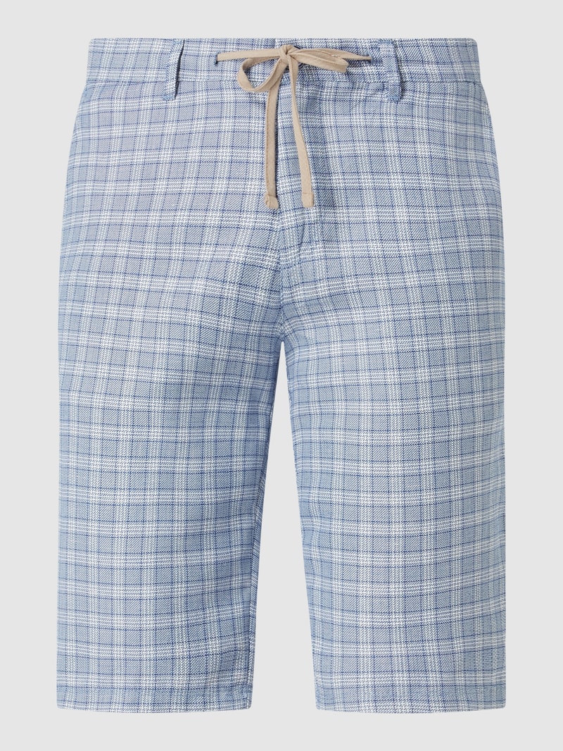 Bermudas mit Karomuster in blau