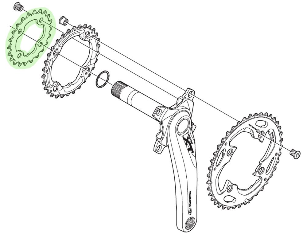 Shimano Kettenblatt XT FC-M780 AE-Type 24 Zähne