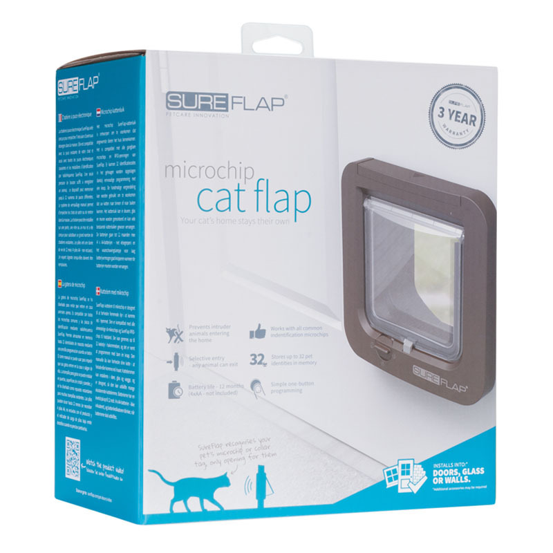 SureFlap Klappen & Türen SureFlap Mikrochipgesteuerte Katzenklappe braun