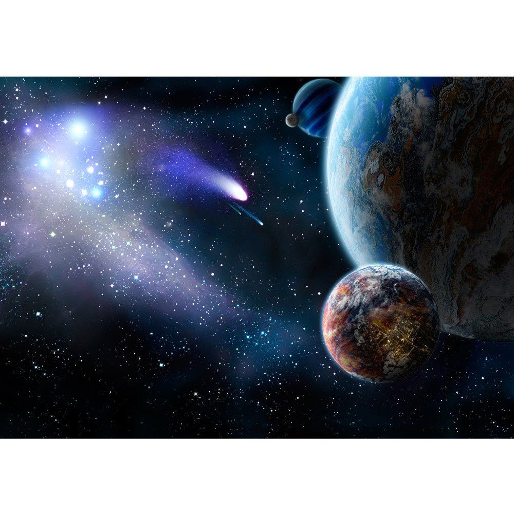 liwwing Fototapete Fototapete Erde Weltraum Planet Meteoriten Blau liwwing no. 232, Welt