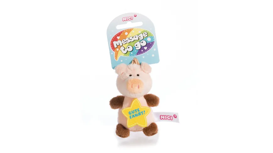 NICI Schwein Gute Fahrt 8cm mit Loop