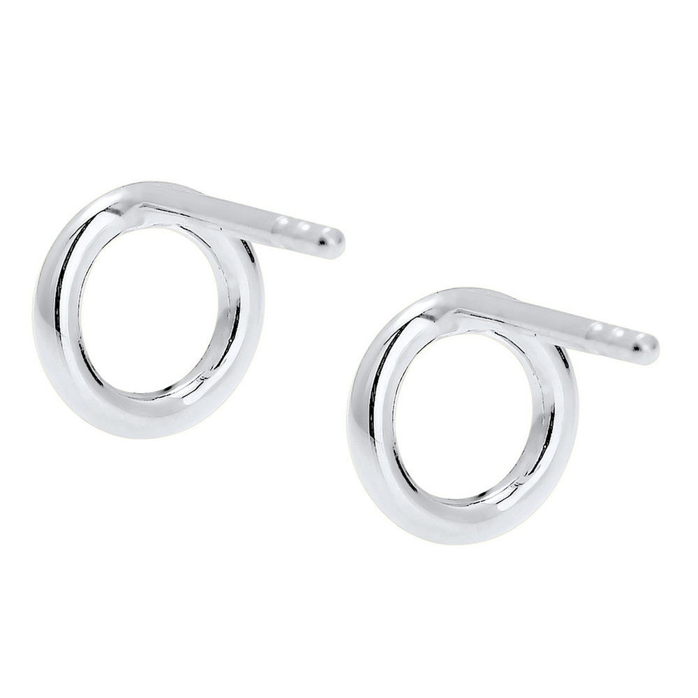 Elli Elli by Julie & Grace Boucles d'Oreilles Cercle de base Geo Minimal en argent ste Boucles d'oreilles
