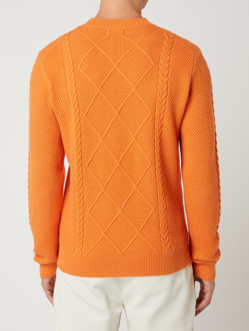 Pullover aus Woll-Baumwoll-Mix in orange