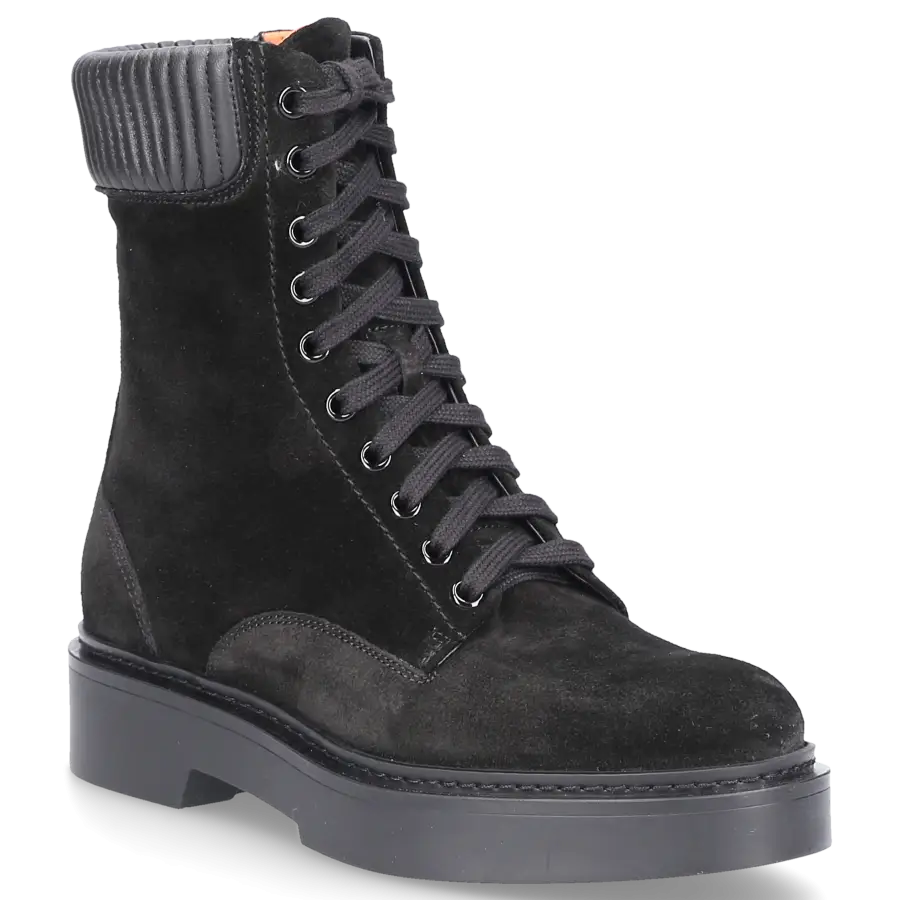 Santoni - Stiefeletten 59569 Veloursleder - schwarz