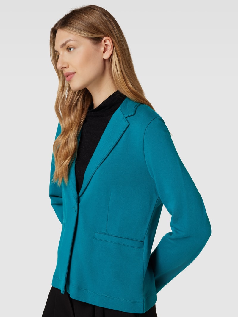 Blazer mit Reverskragen in petrol