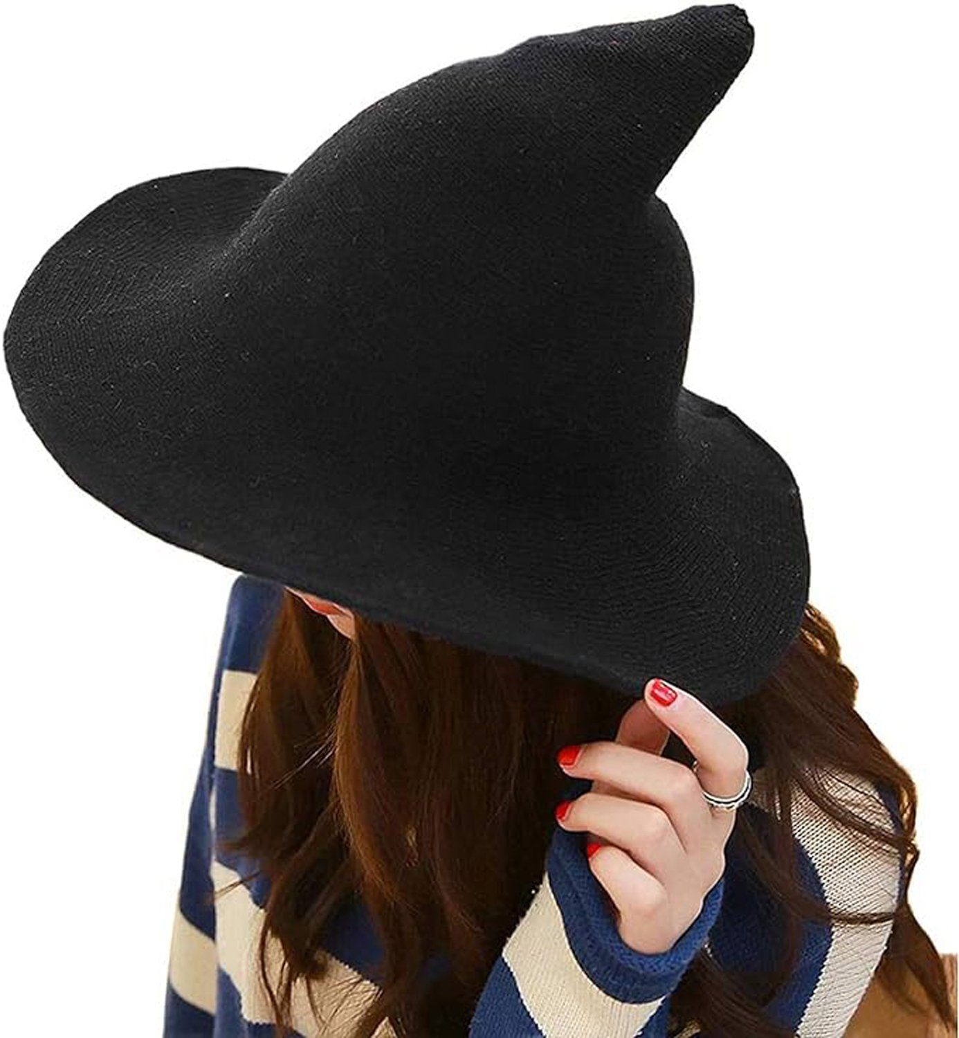aikidio Schlapphut Faltbarer Hexenhut für Halloween oder Cosplay, Harry Potter Style