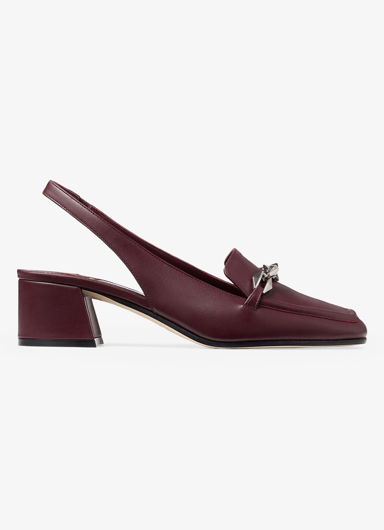 Pantofi cu toc Jimmy Choo Diamond Tilda SB 45 din piele de vițel cu baretă la spate.