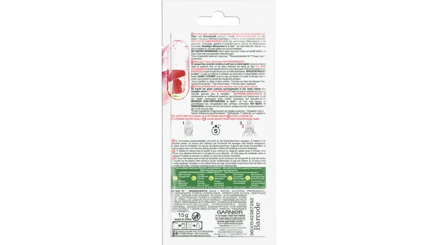 Garnier Skin Active Ampullen Tuchmaske Wassermelone