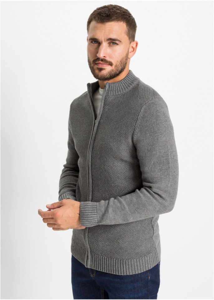 Strickjacke mit Komfortschnitt
