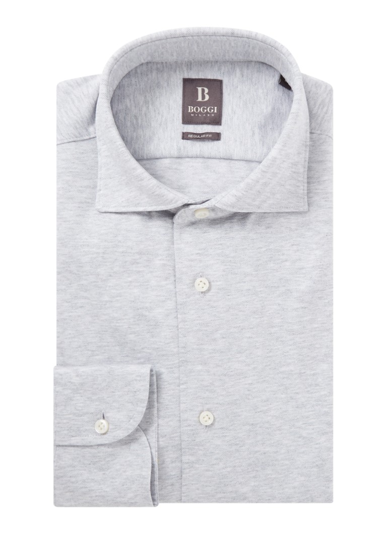Boggi Milano Regular fit polo krekls ar jauktu rakstu