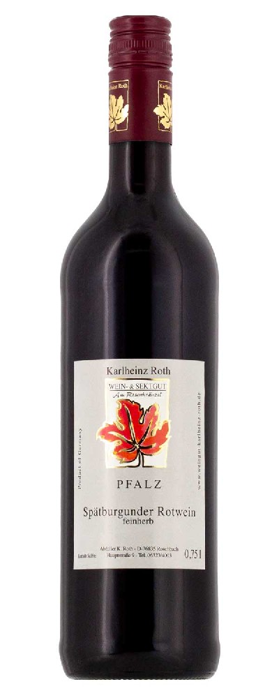 Wein- & Sektgut Karlheinz Roth Weingut Karlheinz Roth Spätburgunder Rotwein QbA feinherb 2021