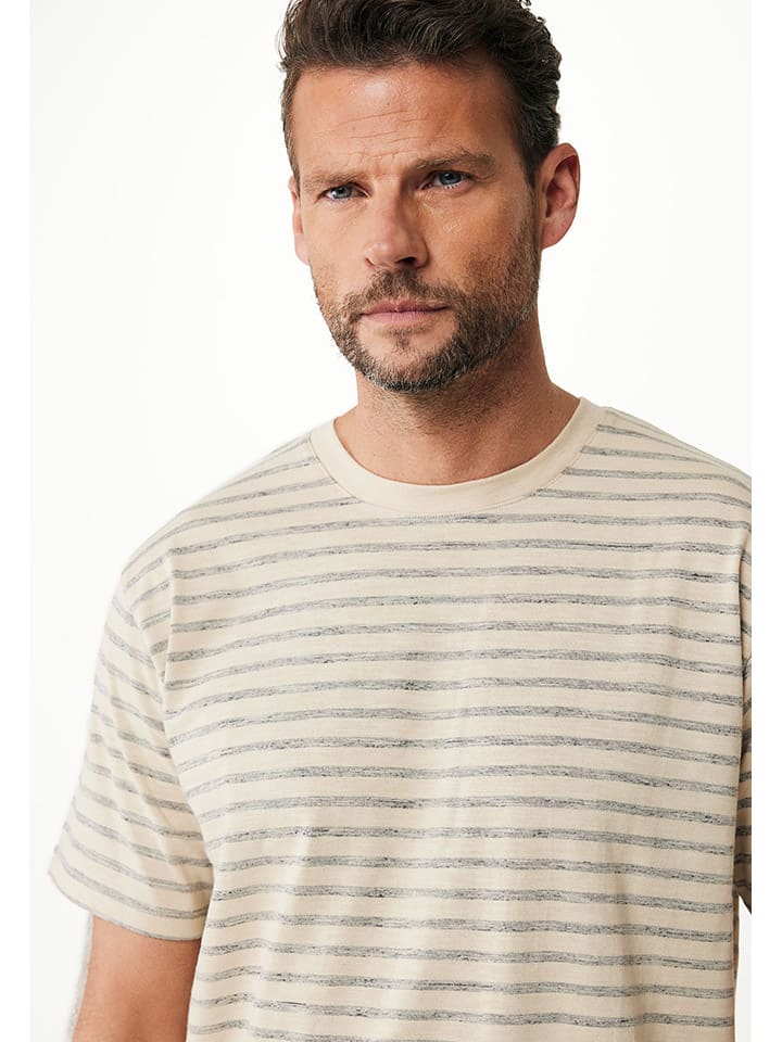 Mexx Shirt in Beige/ Blau günstig kaufen