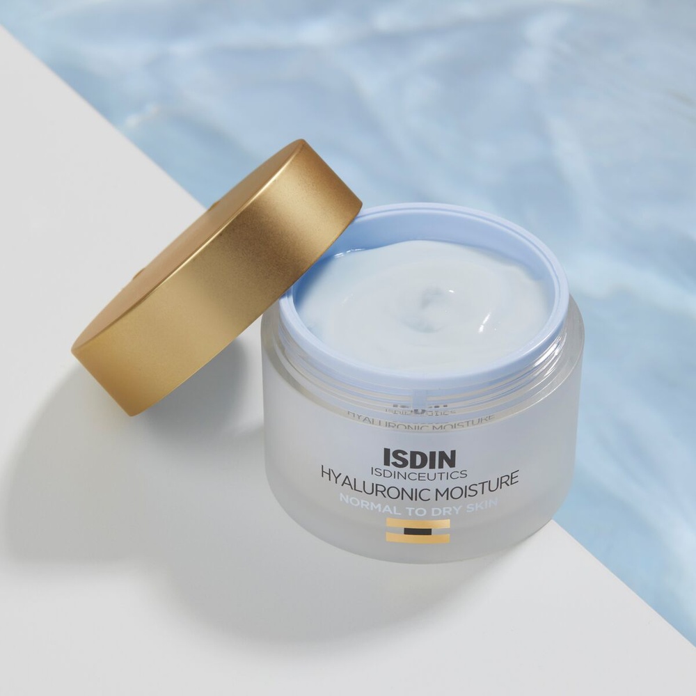 isdin Hyaluronic Moisture Peaux Normales à Sèches Crème de jour hydratante à l'acide hyaluronique Peaux Normales à Sèches