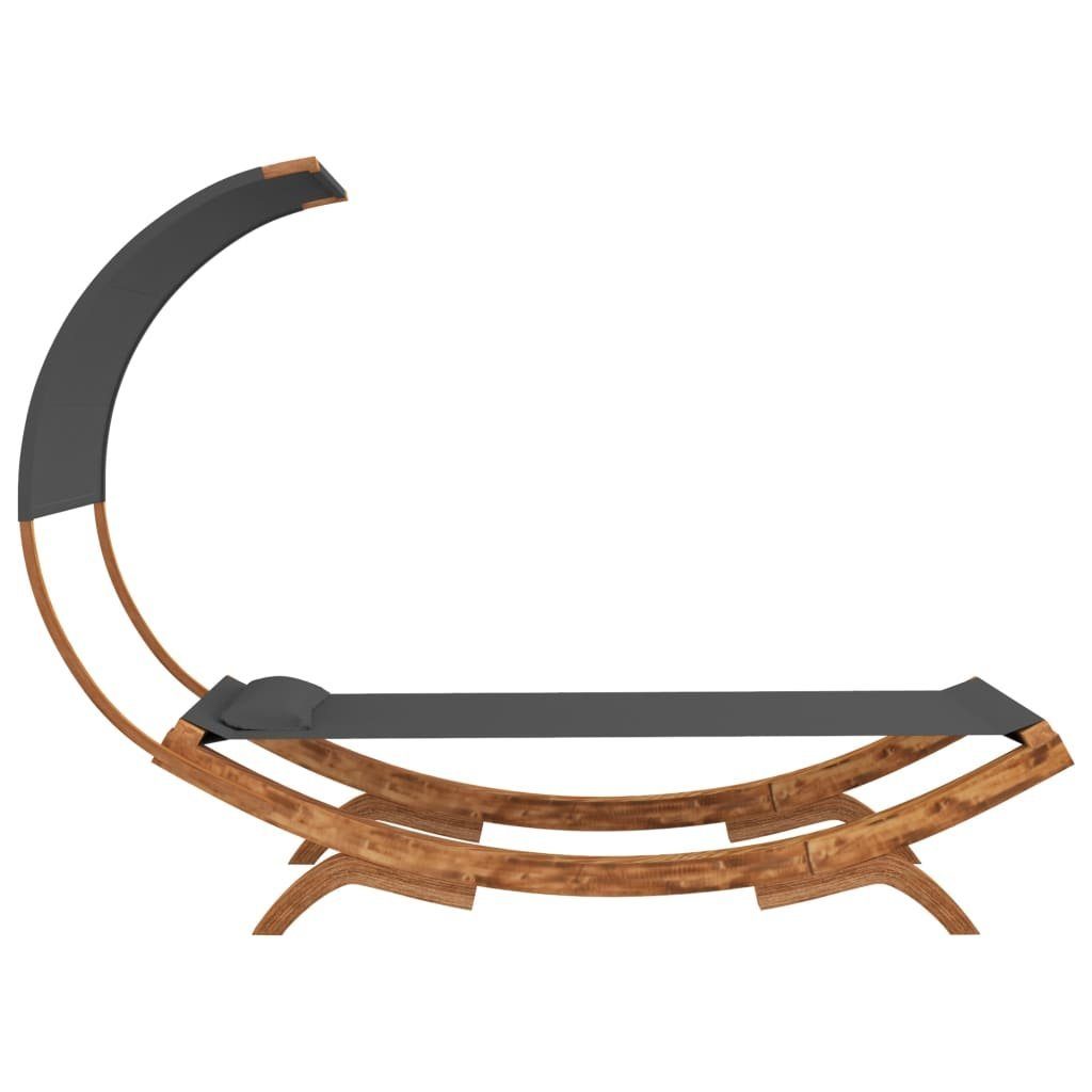 vidaXL Hängematte Hängematte mit Dach 100x216x162cm Bugholz Massiv Anthrazit