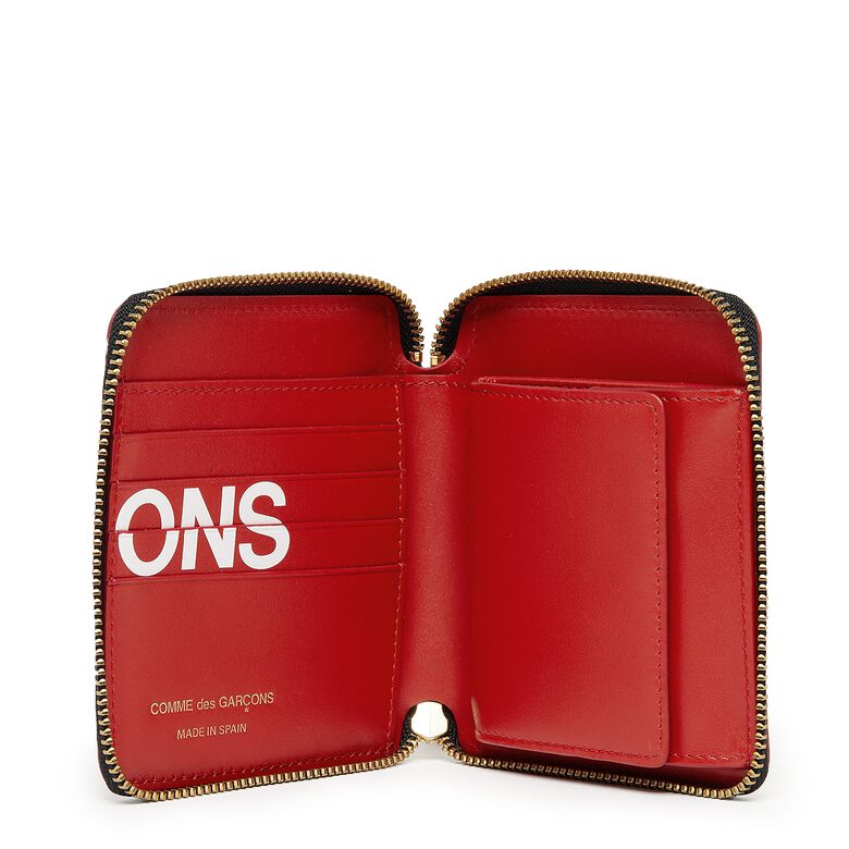 Comme des Garcons Wallet Huge Logo red